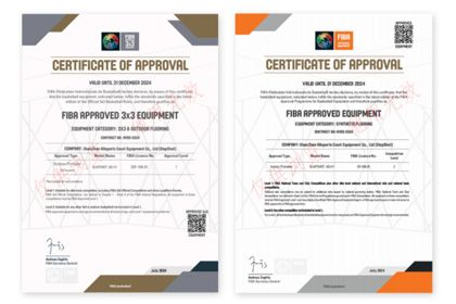 Good news! AGCOURT Flooring is dual certified by FIBA