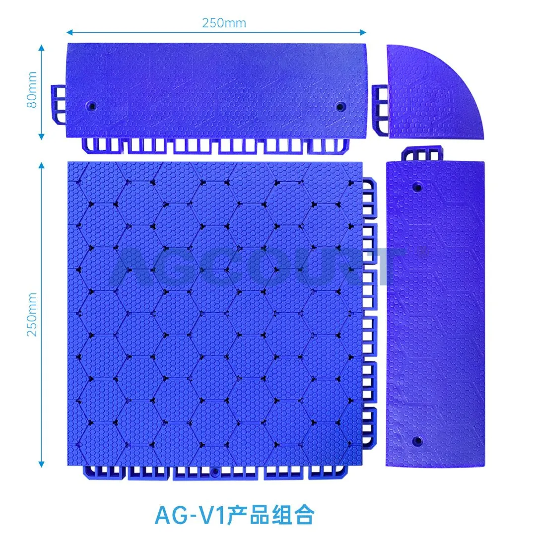 AG-V1-Pro TPE Interlocking Sports Flooring Tiles 16mm Cushioning