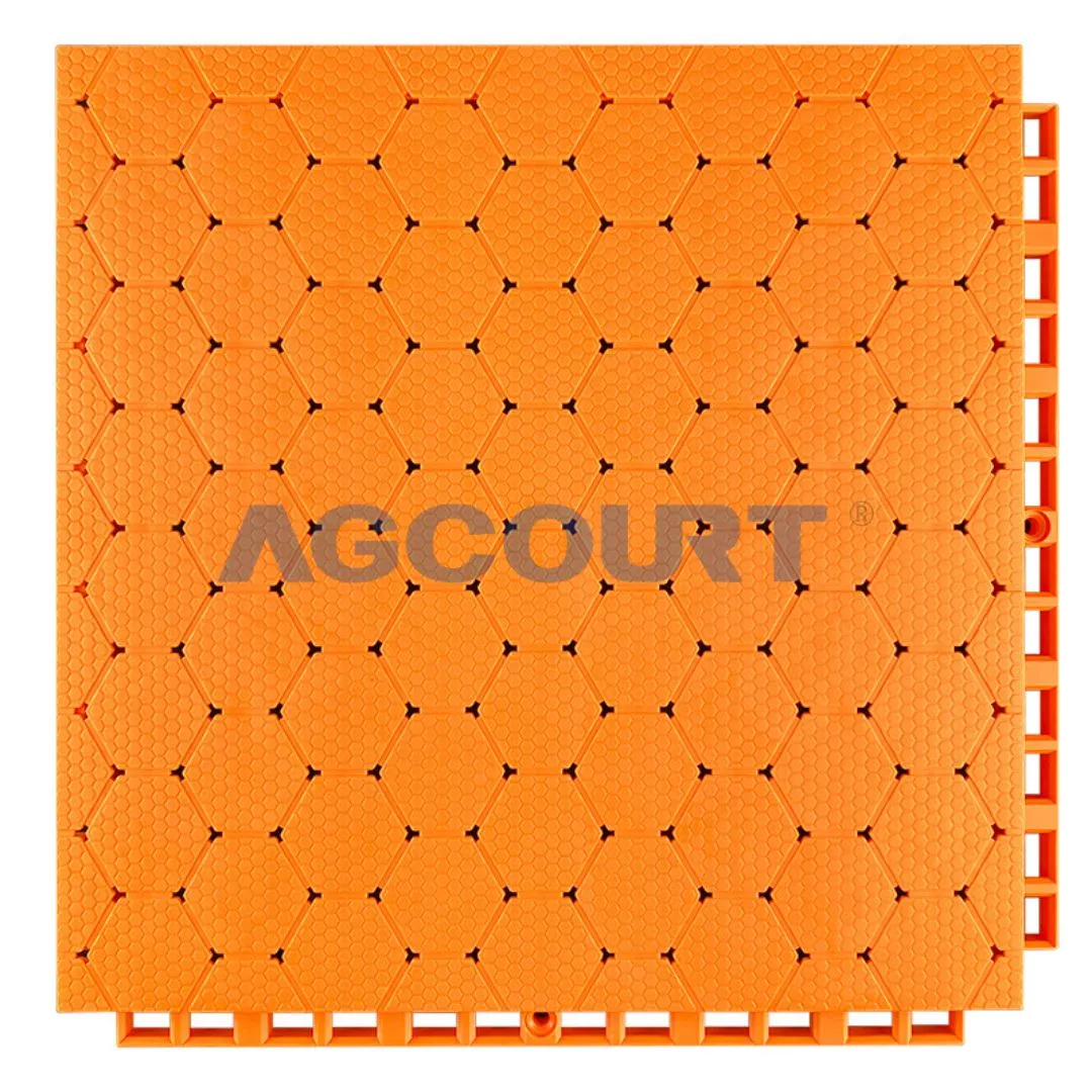 AG-V1-MAX 16mm TPE Hexagonal Interlocking Sports Flooring with Drainages
