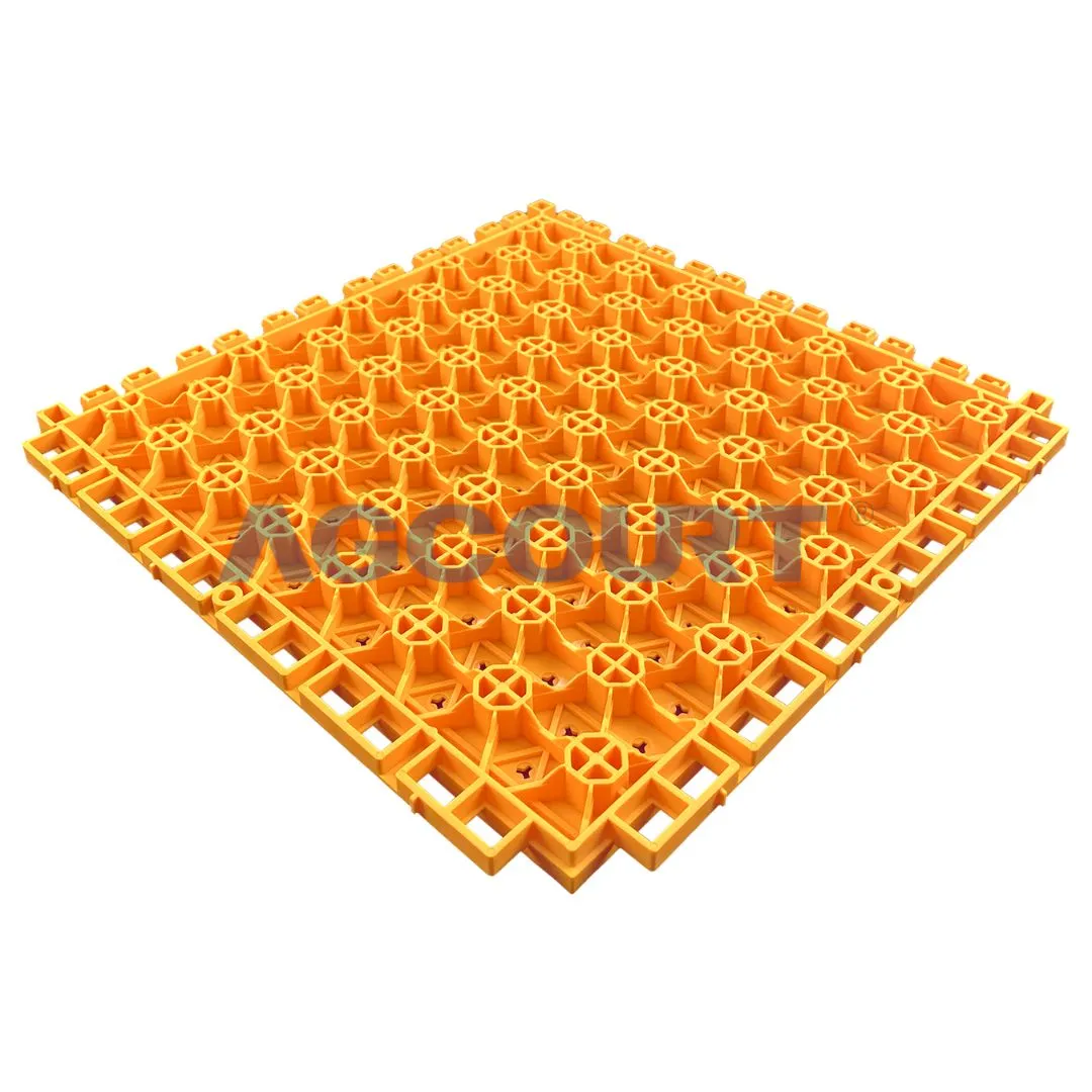 AG-V1-MAX 16mm TPE Hexagonal Interlocking Sports Flooring with Drainages