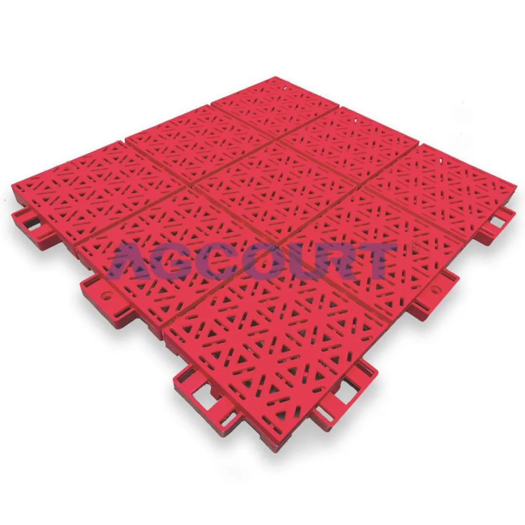 AG-P5 Soft Connection Nine-Square Grid Anti-Slip Hexagonal PP Tiles Suspended Interlocking Modular Flooring