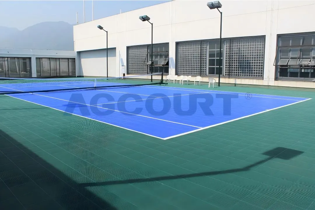 Outdoor Interlocking Tiles for Tennis Training Court